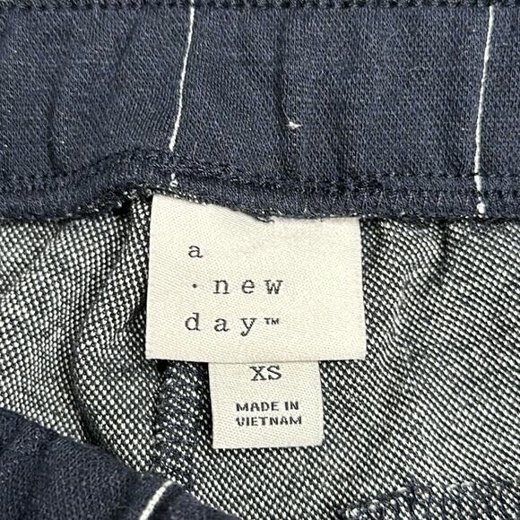 a new day: Navy Window Plaid Jogger Trousers - Picture 3 of 3